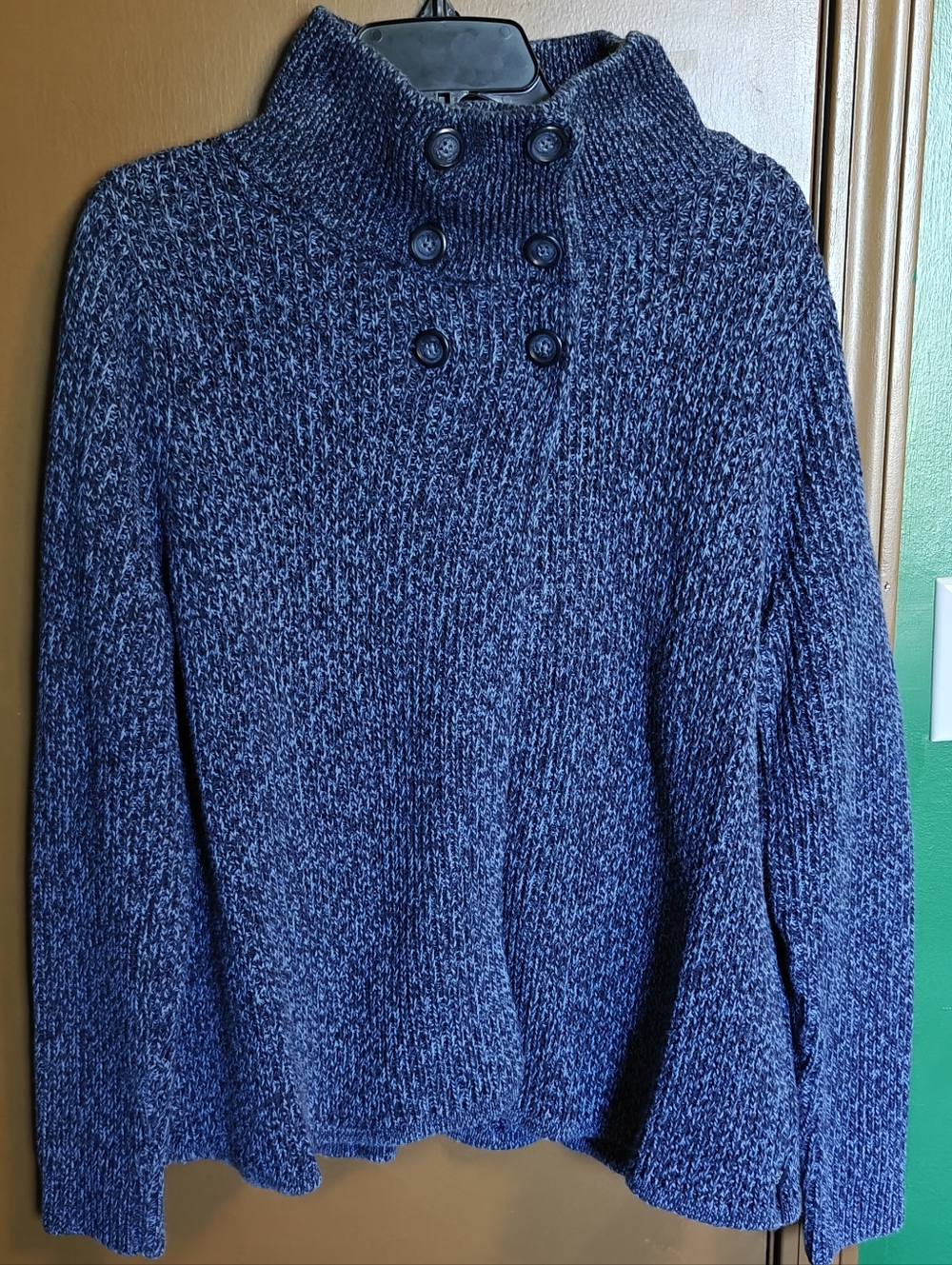 Woolrich Denim Heather Navy Textured Knit Sweater - XL